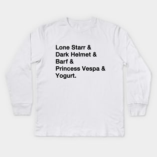 Spaceballs Names Kids Long Sleeve T-Shirt